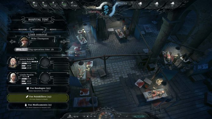  야전 병원 전략 War Hospital 발표. 제 1 차 세계 대전의 참혹한 전장에서 부상당한 병사를 구출