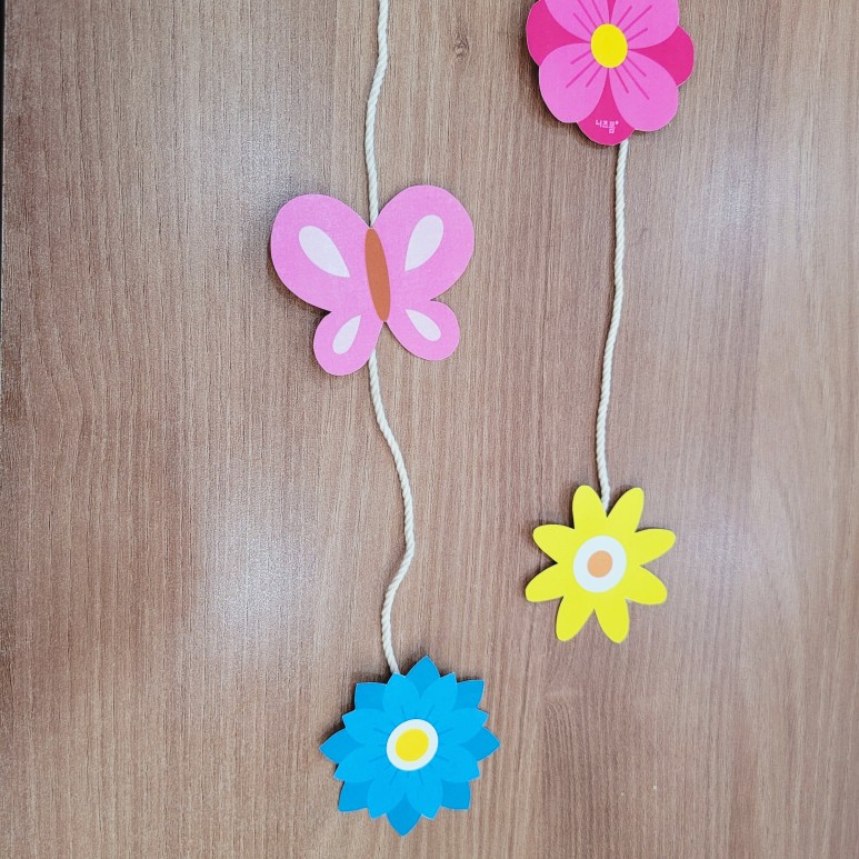 꽃 클립 아트로 하기! 어린이집 봄 모빌 7