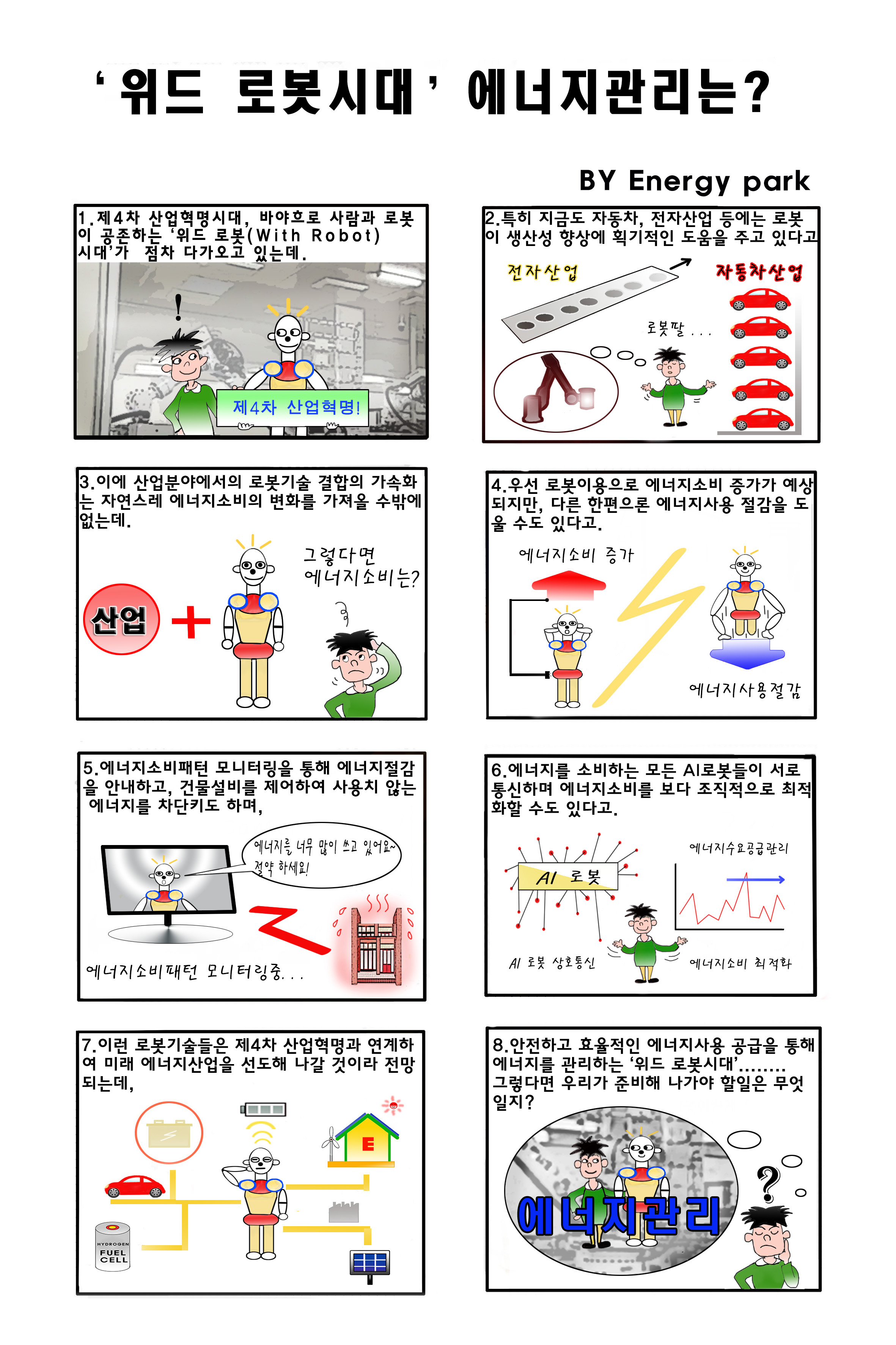  위드 로봇(With Robot)시대 에너지관리는? : 에너지 만평(18)