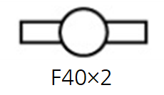 F40X2-형광등-그림기호