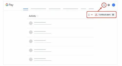 구글플레이 상단 종 모양