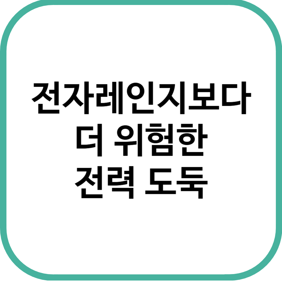 전자레인지보다 더 위험한 전력 도둑