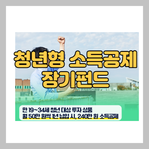  청년형 소득공제 장기펀드 - 투자 목돈 만들기 정책 활용 방법