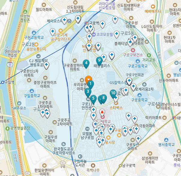 서울 구로구 구로동 일요일 진료 휴일 문 여는 병원