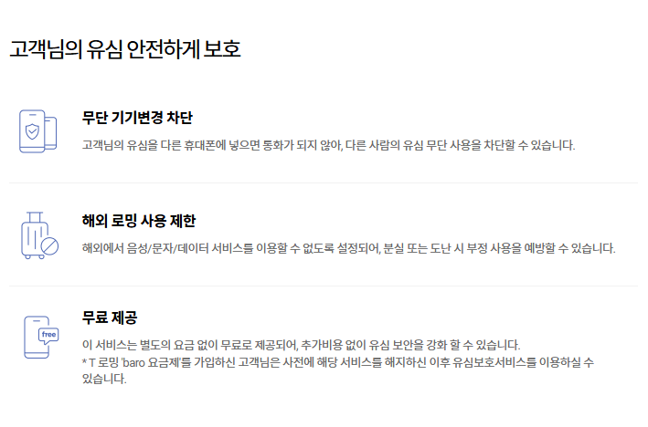SKT 유심보호서비스 가입 방법과 특징 (개인정보 유출방지)