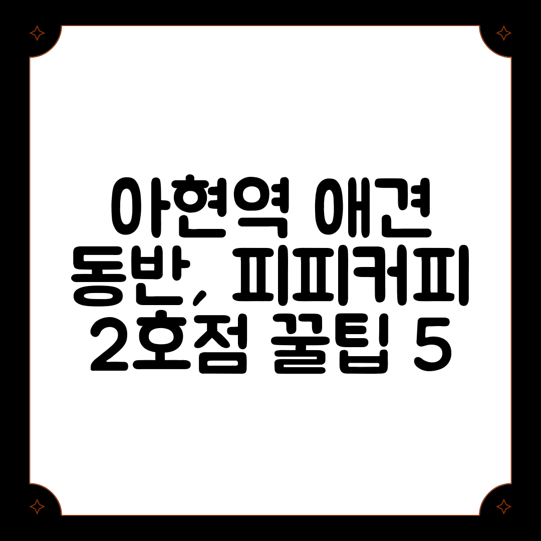 아현역 애견 동반, 피피커피 2호점 꿀팁 5