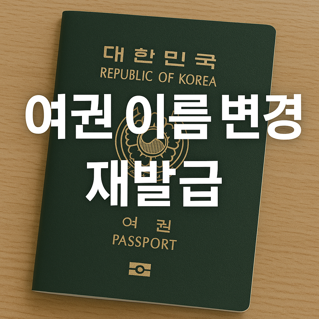 여권이름 변경 재발급
