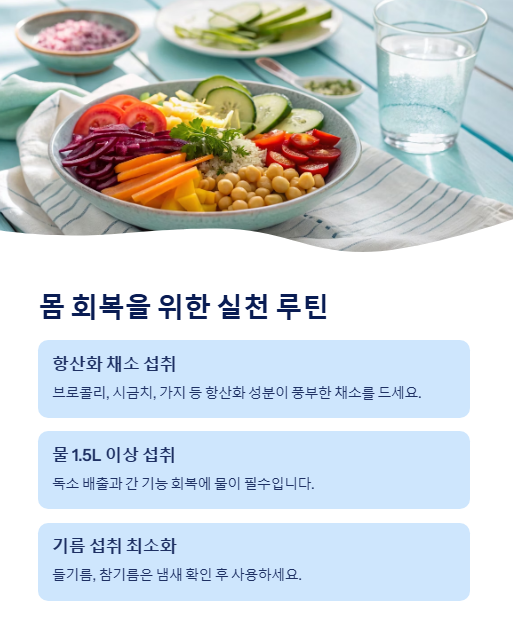 몸 회복을 위한 실천 루틴