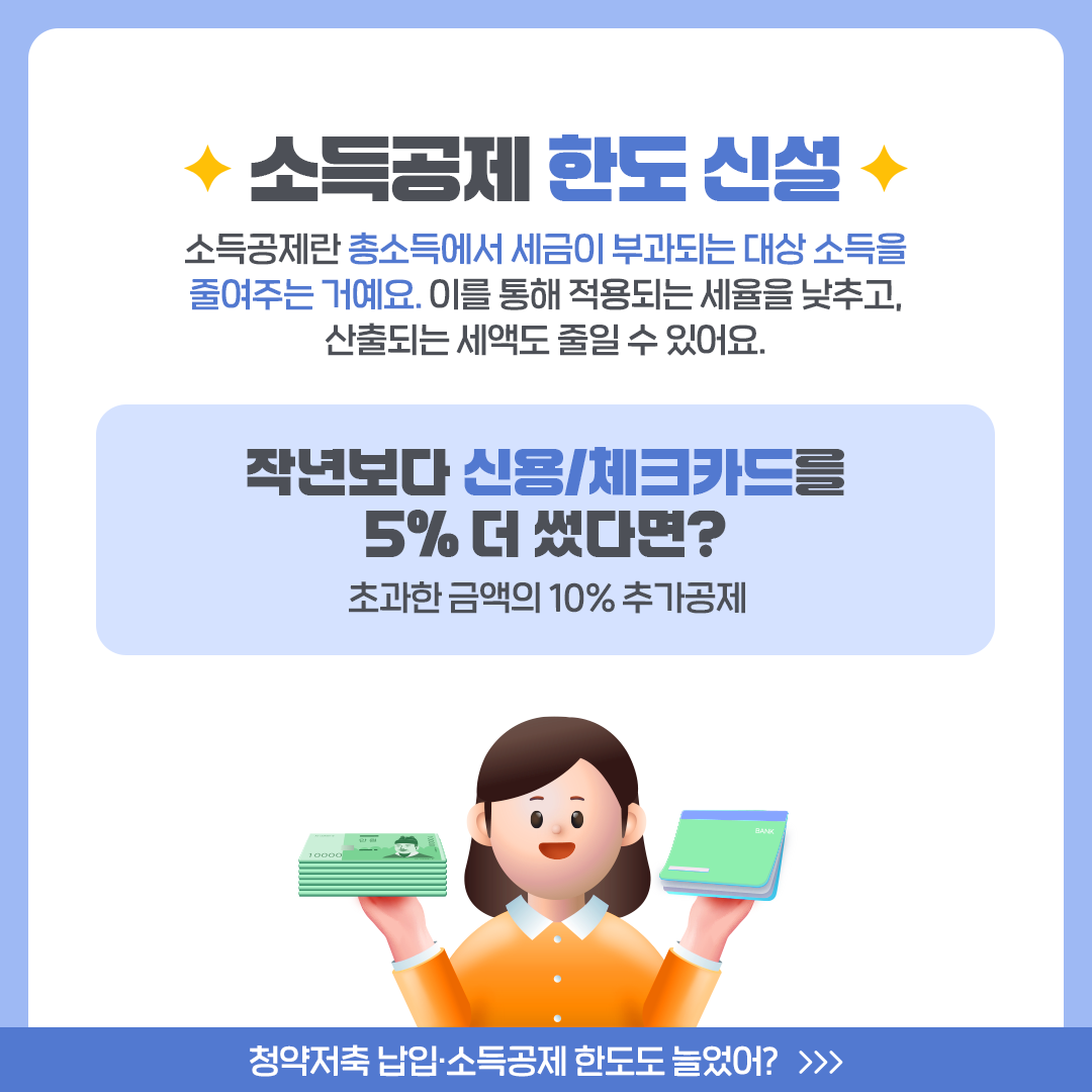 소득공제 한도신설