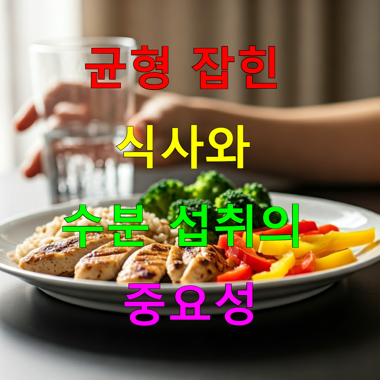 균형 잡힌 식사와 수분 섭취의 중요성