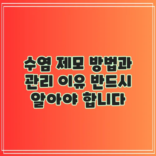 수염 제모 방법과 관리 이유 반드시 알아야 합니다
