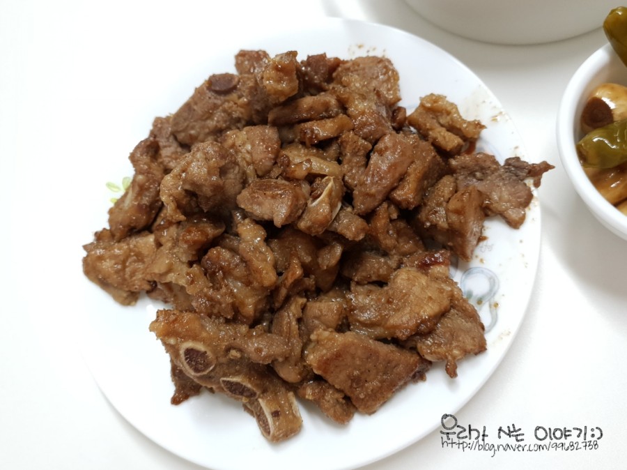 주성 고기 양념 돼지갈비 오늘의 저녁 반찬 16