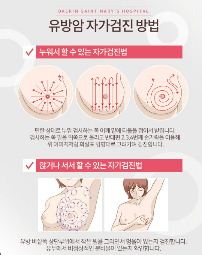 유방암 초기증상 검사비용 유방암 자가진단