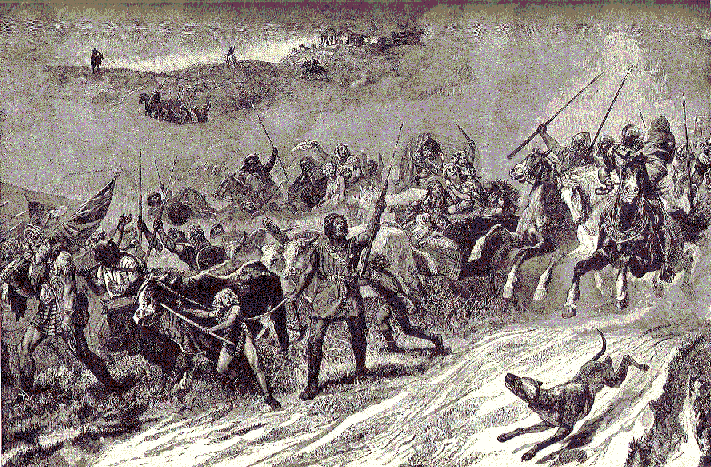 서고트족의 스페인 점령 전쟁을 묘사한 그림
