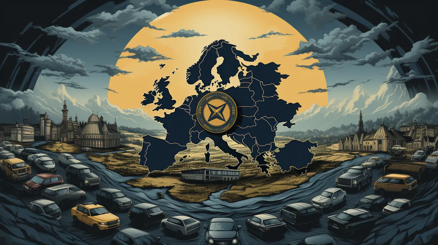 NATO&#39;s Emblem and European Map