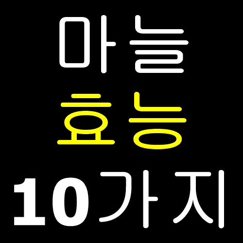  마늘 효능 10가지