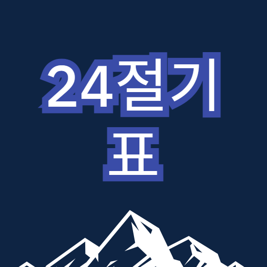  24절기 표, 달력 (양력 음력)