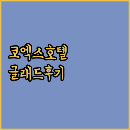 강남 코엑스 호텔 완벽 분석 글래드 