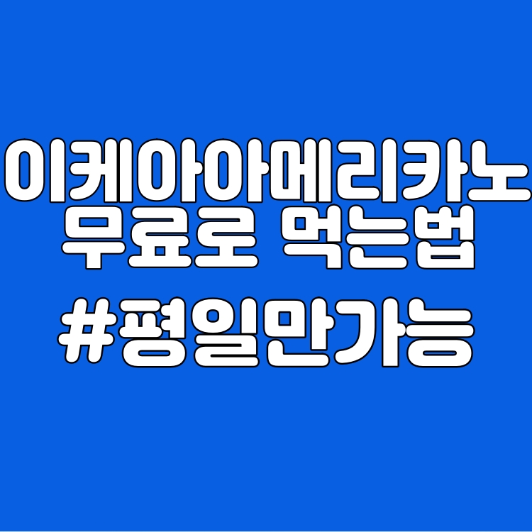  [이케아 꿀팁정보]이케아 아메리카노 무료로 먹는 법