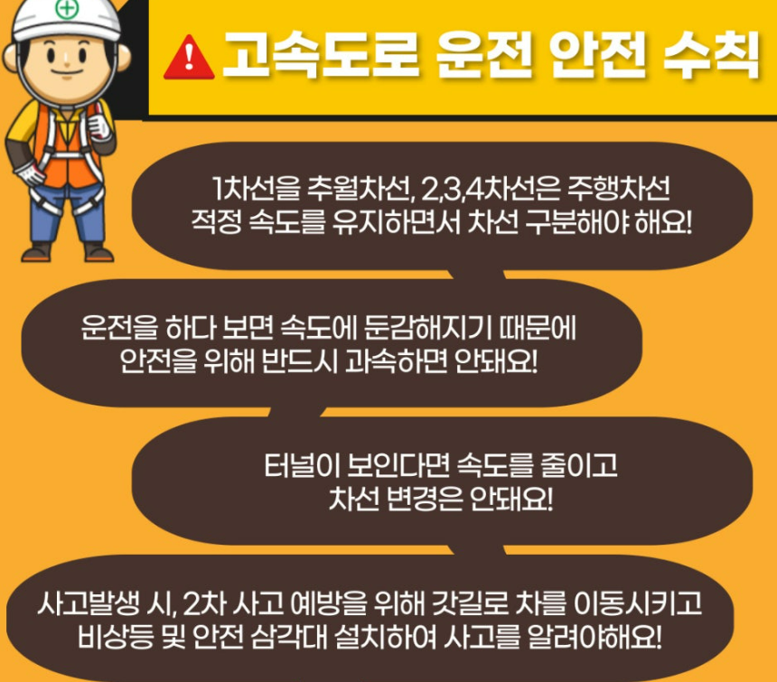 고속도로 안전운전 수칙