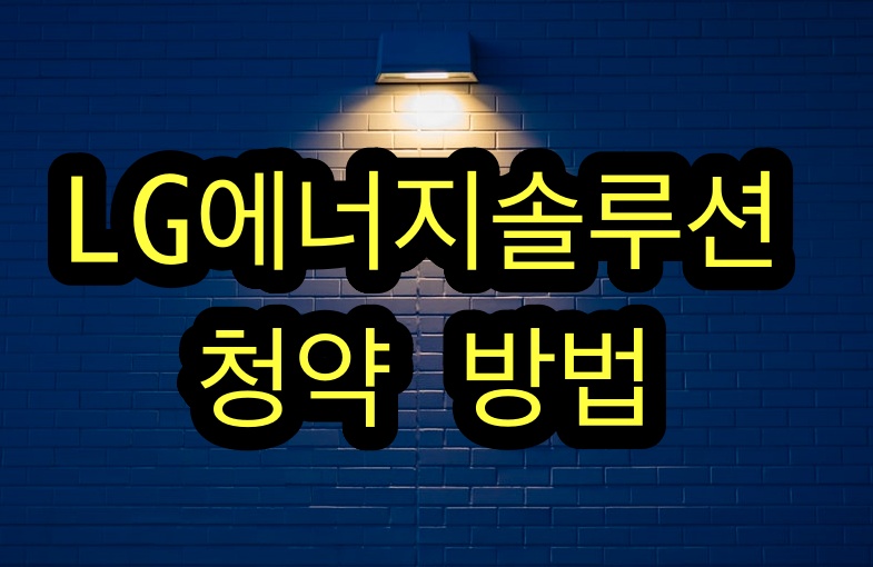  LG 에너지솔루션 공모주 청약방법 주관사 선택