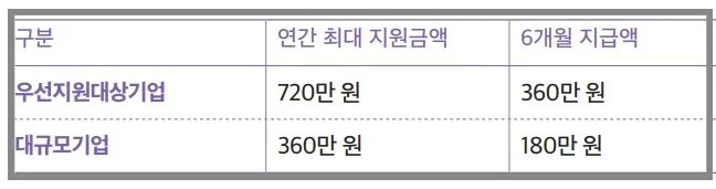 고용촉진장려금 지원내용