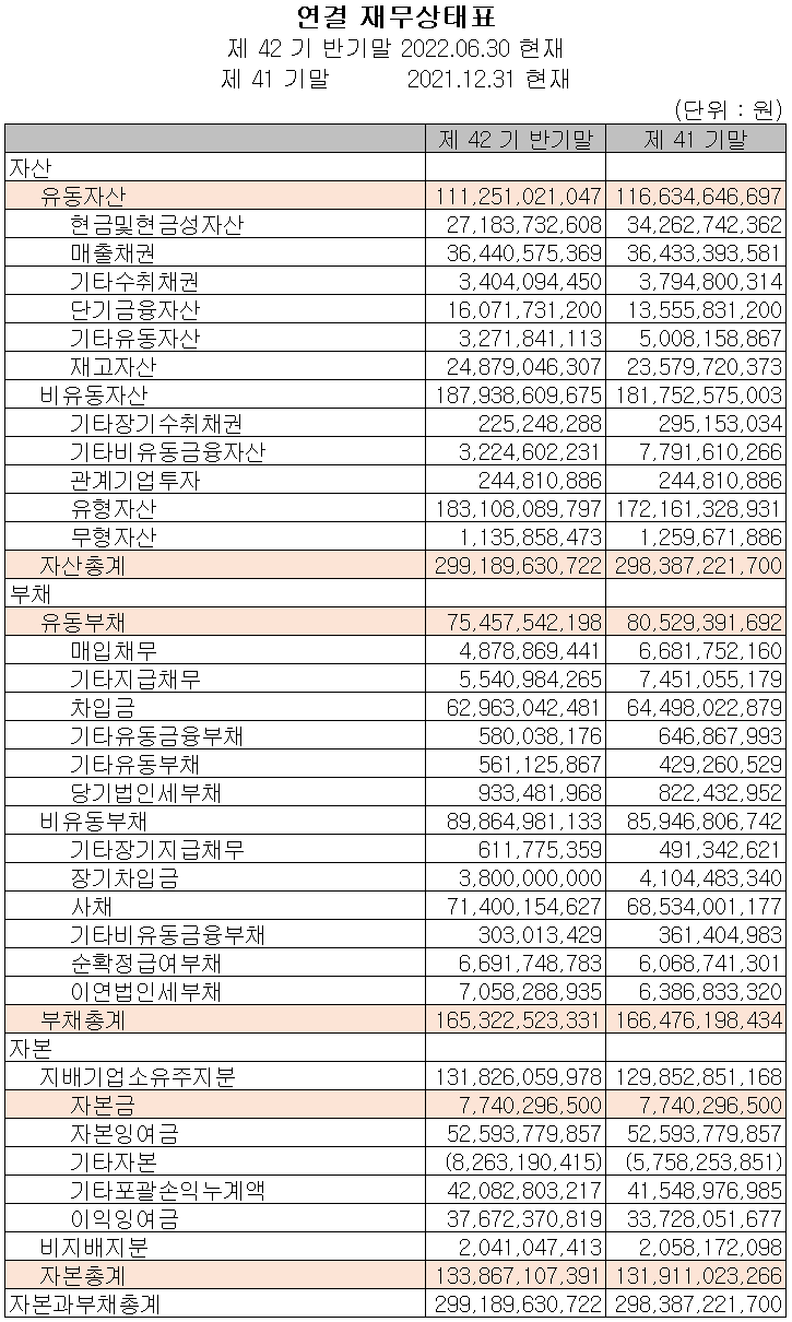 대주전자재료 - 재무상태표