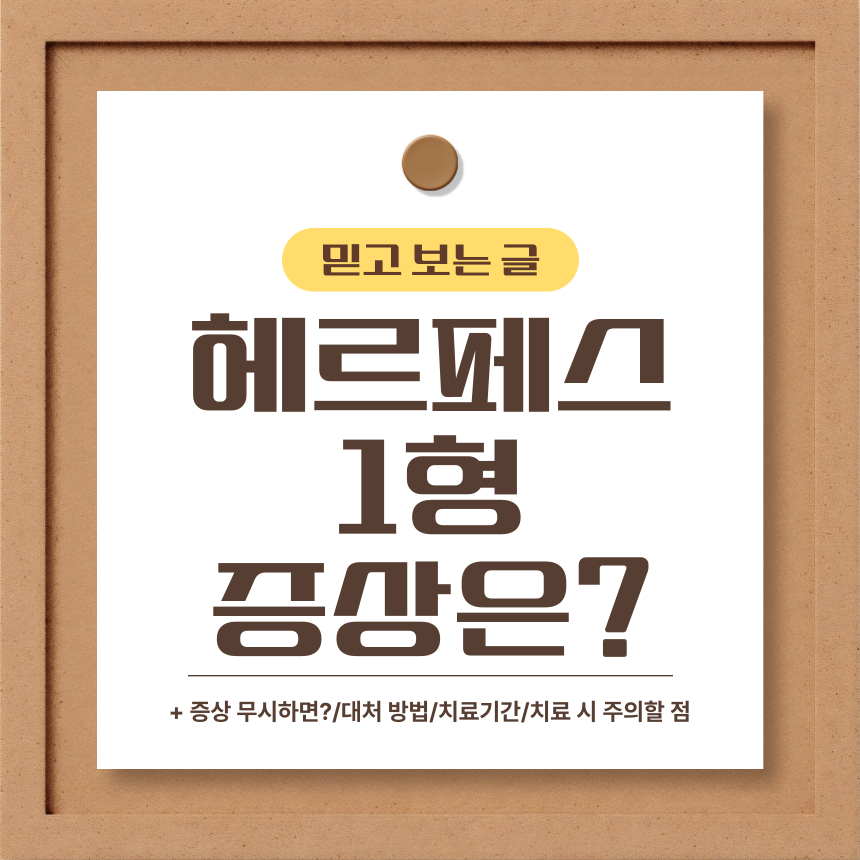  헤르페스 1형 증상은?