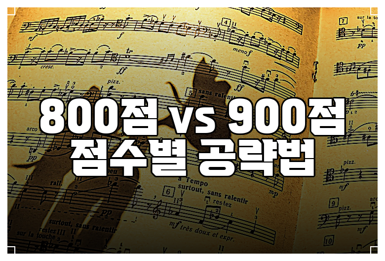 800점 vs 900점 점수별 공략법