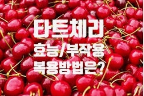  타트체리 효능 알아보자