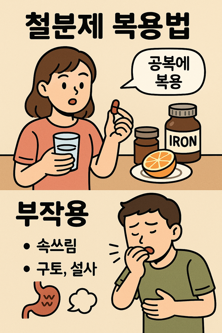 철분제 복용법과 부작용