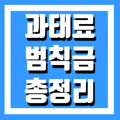  자동차 과태료 범칙금 조회 및 납부 총정리