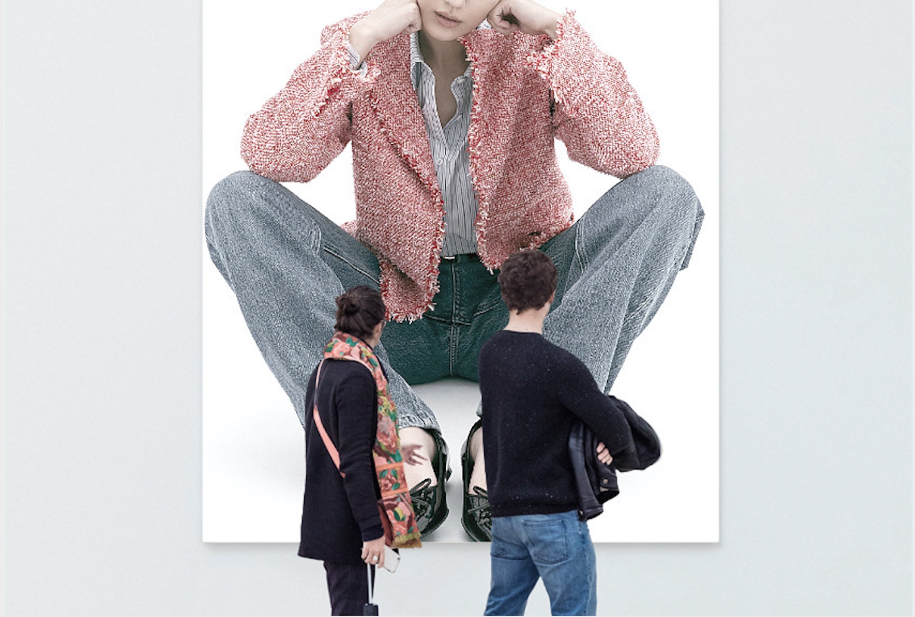 트위드 재킷 + 청바지로 유니크하고 쿨한 스타일