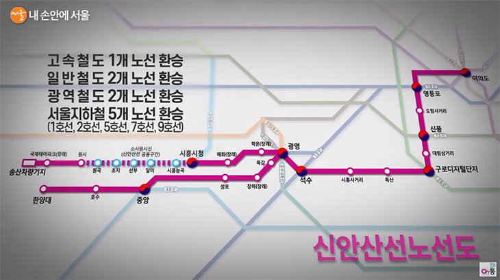  신안산선 노선도 정차역 개통 일정