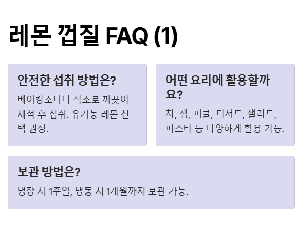 레몬껍질 FAQ