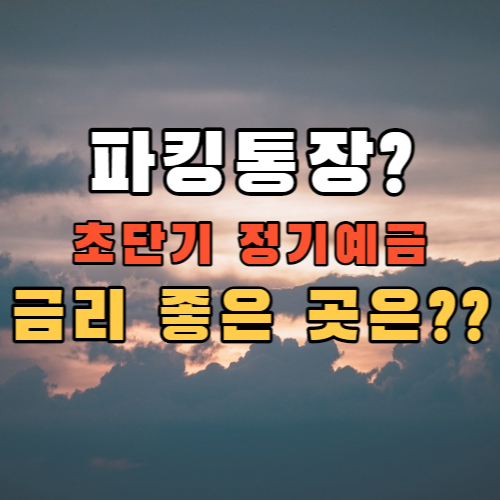 파킹 통장이란 초단기 정기예금