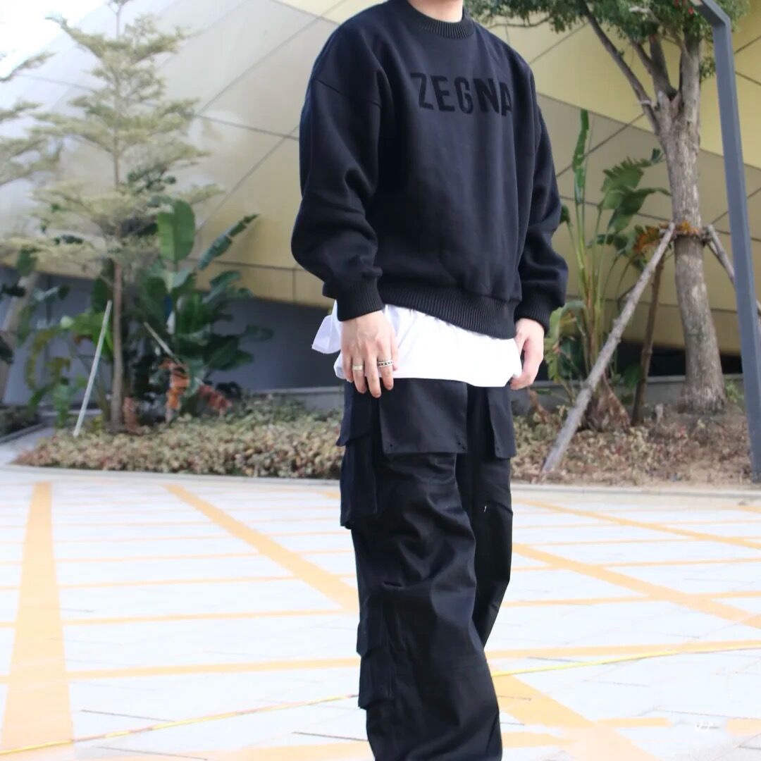  [FEAR OF GOD x ERMENEGILDO ZEGNA] 피어오브갓 X 제냐 로고 스웨트 셔츠 맨투맨 티셔츠 (2 COLOR)