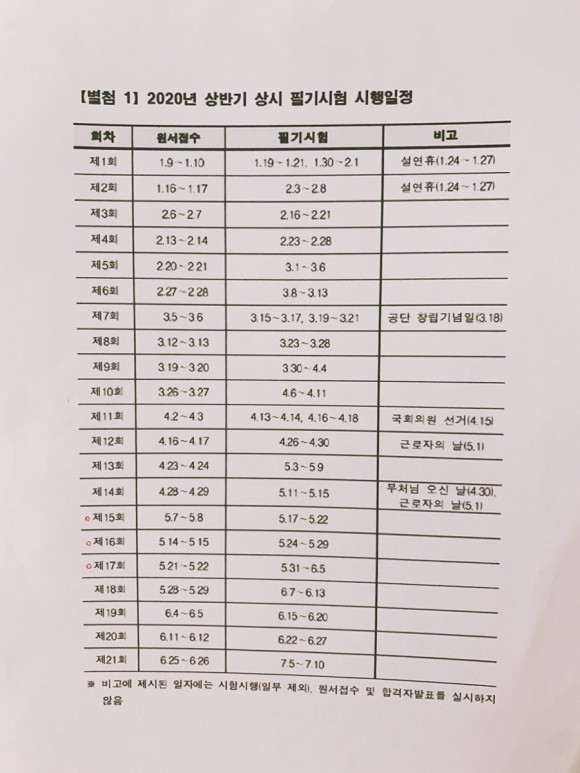 한식조리사 자격증 시험일정 한식조리사자격증 3