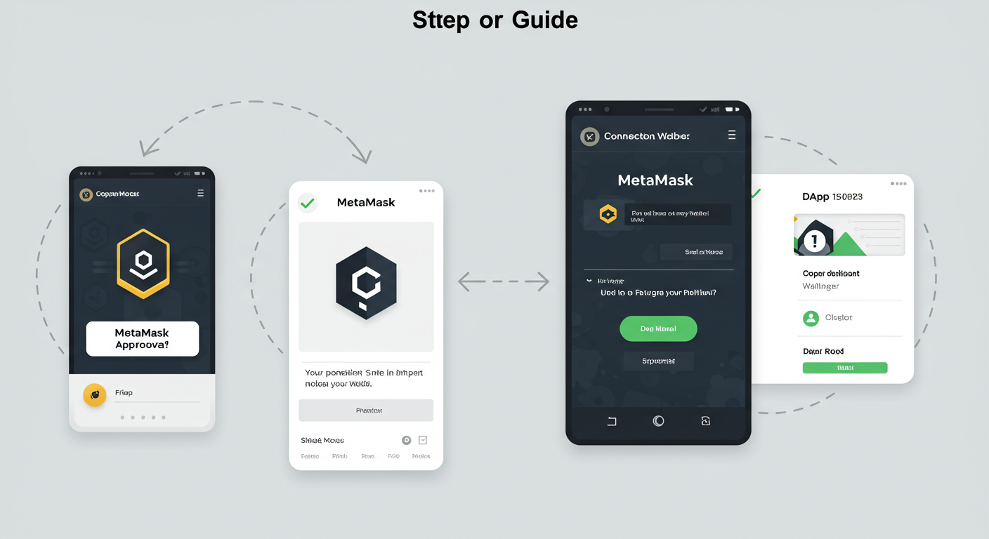 메타마스크와 DApp 연결 과정과 디지털 자산 관리 화면