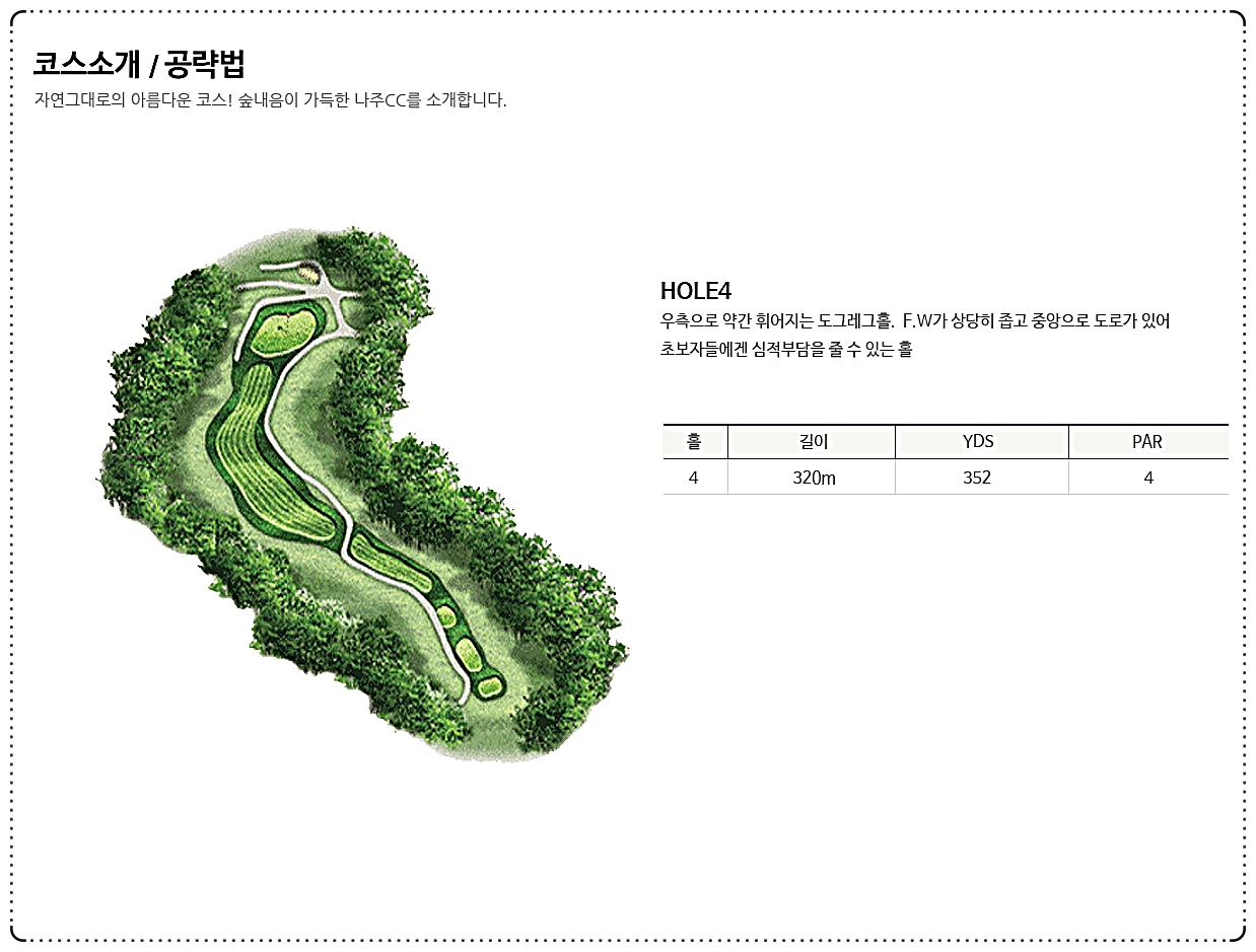 나주CC 파인 코스 4번 홀
