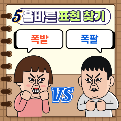  올바른 표현 찾기5. 폭발 / 폭팔