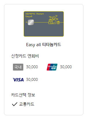 Easy all 티타늄카드 가입하기