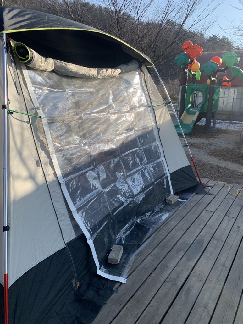 10도 혹한기 동계 캠핑, 사이트 정보 포천 캠핑플래닛 B30번, 난로 대여, 영하 40