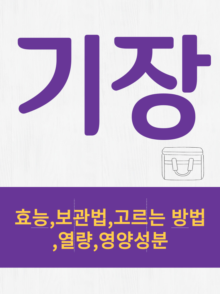  기장 효능 및 열량과 보관법 칼로리 총정리 