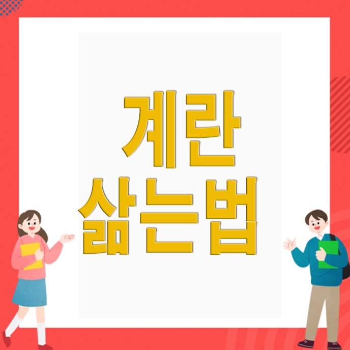  계란 삶는법 및 반숙 계란 삷는 시간 정리했어요