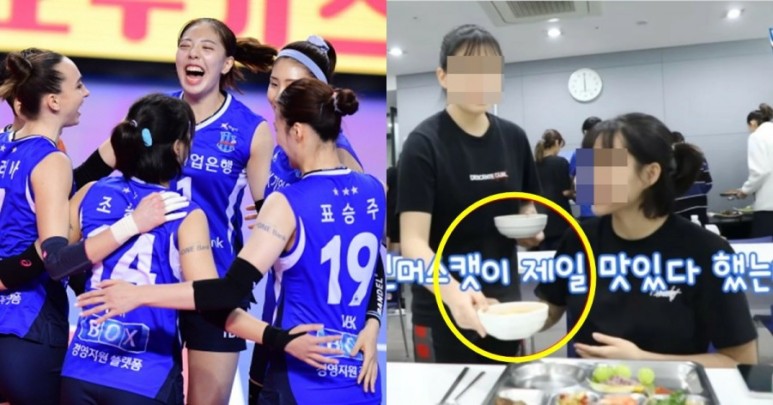  유튜브 KOVO 크리스마스 특식 랍스타 구내식당 탐방 영상으로 난리 난 IBK 기업은행 배구단 셔틀 문화 부조리한 관행 문제 삭제