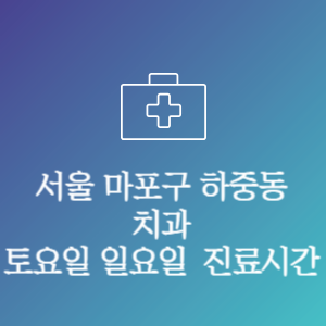 서울 마포구 하중동 치과 주말 토요일 일요일 문여는 병원 진료시간