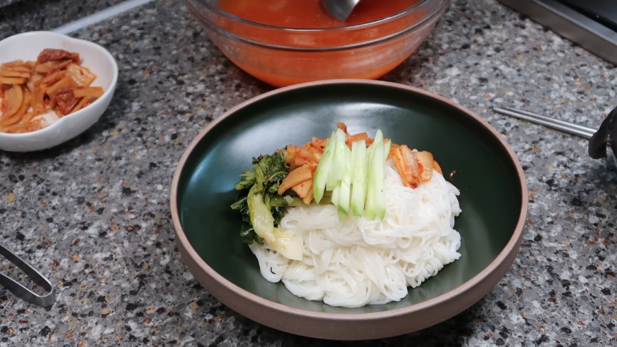 김치말이국수 황금레시피-육수양념비율-살얼음