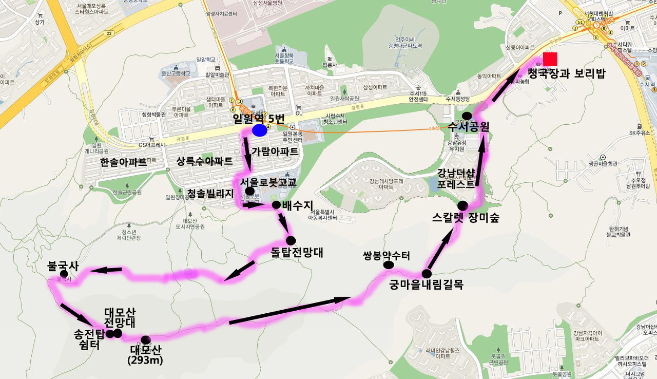 수서배수지 이미지
