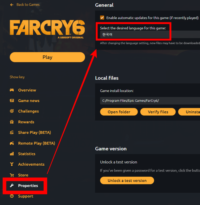 Ubisofrt Connect games farcry6 properties